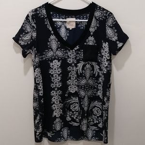 NWT Chaser V-Neck Silk Blouse